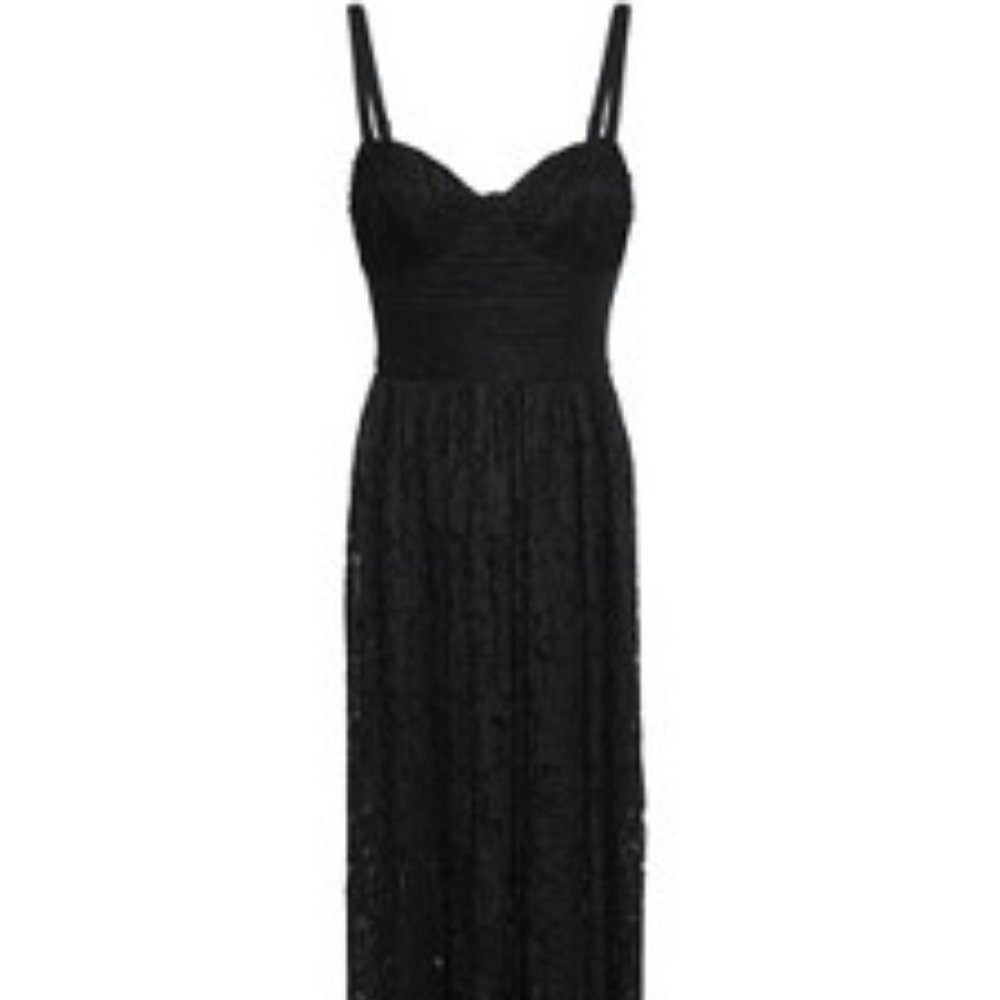 Black Halo Black Lace Maxi Dress 10 NWT